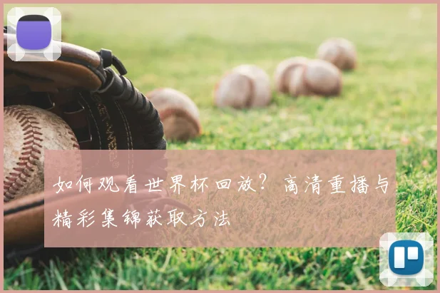 如何观看世界杯回放?高清重播与精彩集锦获取方法