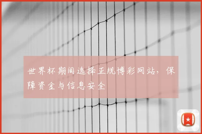 世界杯期间选择正规博彩网站，保障资金与信息安全